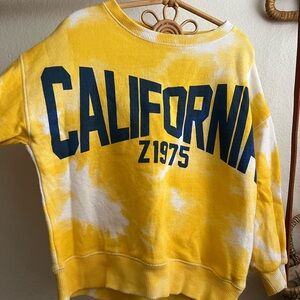 Zara Yellow Tie-Dye California Sweatshirt